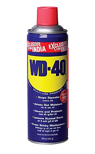 Pidilite WD-40, Multipurpose Spray, 420ml Rust Remover, Lubricant, Stain Remover, Degreaser, and Cleaning Agent, (341g)