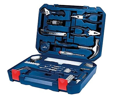 Bosch All-in-One 108 Pieces Hand Tool Kit (Blue, Hard case)