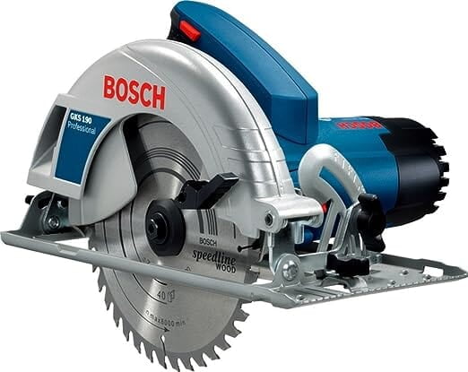 Bosch GKS 190 Heavy Duty Electric Circular Saw, 1,400W, 5,200 rpm, 184 mm Blade, 20 mm Bore, Air Blower, Bosch Click & Clean System, 4.1 kg + Key, Parallel Guide, Saw Blade, 1 Year Warranty Bosch GKS 190 Heavy Duty Electric Circular Saw, 1,400W, 5,200 rpm, 184 mm Blade, 20 mm Bore, Air Blower, Bosch Click & Clean System, 4.1 kg + Key, Parallel Guide, Saw Blade, 1 Year Warranty