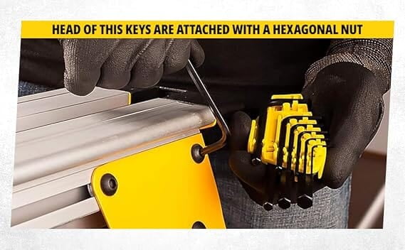 STANLEY 69-253 10-Piece Metric Hex Key Set with Anti-Rust Properties for Home, DIY & Professional Use, YELLOW & BLACK STANLEY 69-253 10-Piece Metric Hex Key Set with Anti-Rust Properties for Home, DIY & Professional Use, YELLOW & BLACK