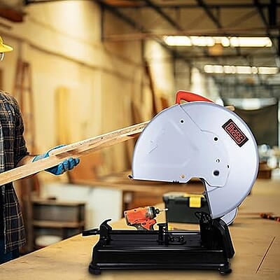 BLACK+DECKER BEM2200-IN 14-inch (355 mm),2200W,4200 Rpm Heavy Duty Corded Electric Chop Saw for Cutting Metal, 1 Year Warranty BLACK+DECKER BEM2200-IN 14-inch (355 mm),2200W,4200 Rpm Heavy Duty Corded Electric Chop Saw for Cutting Metal, 1 Year Warranty