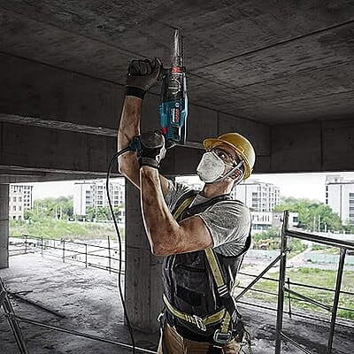 Bosch GBH 220 Corded Electric Rotary Hammer with SDS Plus, 720W , 2 J, 2.3 Kg, 3 Modes, For Concrete, Metal & Wood + Carrying case, 1 Year Warranty, Blue Bosch GBH 220 Corded Electric Rotary Hammer with SDS Plus, 720W , 2 J, 2.3 Kg, 3 Modes, For Concrete, Metal & Wood + Carrying case, 1 Year Warranty, Blue