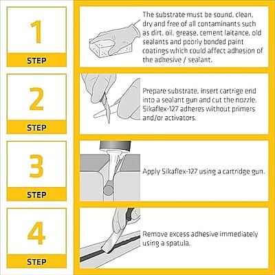 SIKA – Multipurpose sealant – Sikaflex 127 – Seals cracks and gaps –Interior/exterior use – Hybrid polyurethane-based – Easy apply – 600 ml –White SIKA – Multipurpose sealant – Sikaflex 127 – Seals cracks and gaps –Interior/exterior use – Hybrid polyurethane-based – Easy apply – 600 ml –White