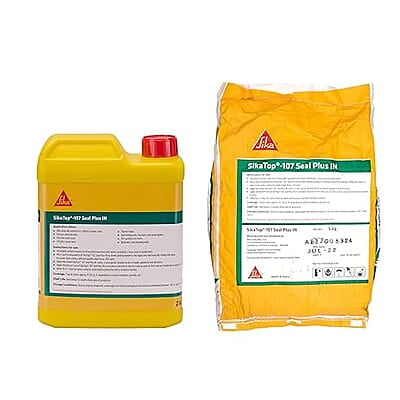 SikaTop 107 Seal Plus IN, High performance liquid waterproofing coating, easy to use, for interior and exterior floors and walls, Kit 7kg SikaTop 107 Seal Plus IN, High performance liquid waterproofing coating, easy to use, for interior and exterior floors and walls, Kit 7kg