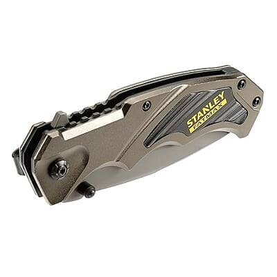 STANLEY FMHT0-10311 Premium Pocket Knife, Ideal for Cutting Into Multiple Surfaces, Ergonomic Handle Design, Stainless Steel Blade, Liner Lock Mechanism (Grey) STANLEY FMHT0-10311 Premium Pocket Knife, Ideal for Cutting Into Multiple Surfaces, Ergonomic Handle Design, Stainless Steel Blade, Liner Lock Mechanism (Grey)