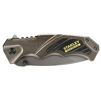 STANLEY FMHT0-10311 Premium Pocket Knife, Ideal for Cutting Into Multiple Surfaces, Ergonomic Handle Design, Stainless Steel Blade, Liner Lock Mechanism (Grey) STANLEY FMHT0-10311 Premium Pocket Knife, Ideal for Cutting Into Multiple Surfaces, Ergonomic Handle Design, Stainless Steel Blade, Liner Lock Mechanism (Grey)