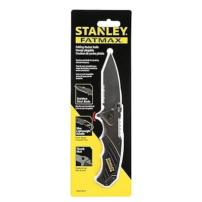 STANLEY FMHT0-10311 Premium Pocket Knife, Ideal for Cutting Into Multiple Surfaces, Ergonomic Handle Design, Stainless Steel Blade, Liner Lock Mechanism (Grey) STANLEY FMHT0-10311 Premium Pocket Knife, Ideal for Cutting Into Multiple Surfaces, Ergonomic Handle Design, Stainless Steel Blade, Liner Lock Mechanism (Grey)