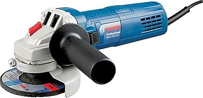 Bosch GWS 750-100 Heavy Duty Corded Electric Angle Grinder, M10, 750W, 11,000 rpm, 100 mm Disc Dia., Direct Cooling,1.8 kg + Wrench, Protection Guard, Auxiliary Handle & Wrench, 1 Year Warranty