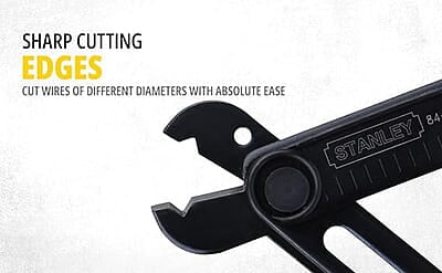 STANLEY 84-214-22 5.25'' 130 mm Wire Stripper Ideal for Cutting, Stripping Speaker Wires & Appliance Cords for Home, DIY & Professional Use, YELLOW & BLACK STANLEY 84-214-22 5.25'' 130 mm Wire Stripper Ideal for Cutting, Stripping Speaker Wires & Appliance Cords for Home, DIY & Professional Use, YELLOW & BLACK