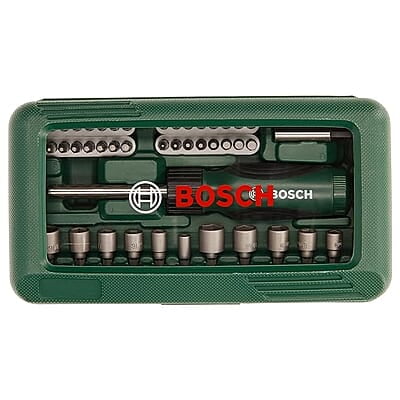 Bosch 46-Piece Screwdriver Bit set, with Screwdriver Bits and 12 Nutsetters Bosch 46-Piece Screwdriver Bit set, with Screwdriver Bits and 12 Nutsetters