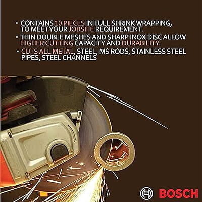 Bosch AG4 Metal 4-inch Cut Off Wheel Set (White, Pack of 10) Bosch AG4 Metal 4-inch Cut Off Wheel Set (White, Pack of 10)