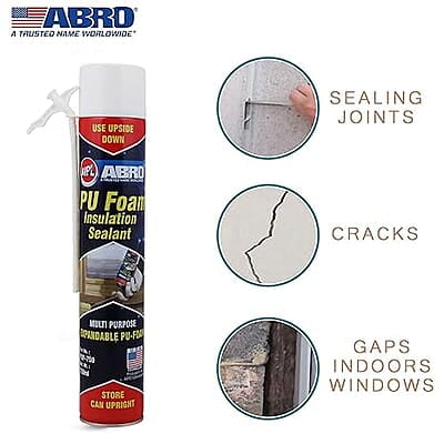 ABRO PUF-750 Multipurpose Expandable PU Foam Insulation Sealant Spray for Window, Tile, Door & AC Gaps (750ml) ABRO PUF-750 Multipurpose Expandable PU Foam Insulation Sealant Spray for Window, Tile, Door & AC Gaps (750ml)