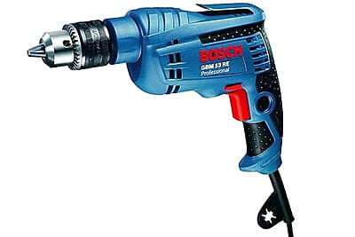 Bosch GBM 13 RE Heavy Duty Corded Electric Rotary Drill, 600W, 13 mm, 20 Nm, 1.7 kg, Speed Selection, Forward/Reverse Rotation, Soft Grip, For Wood & Metal + Handle, Depth Gauge, 1 Year Warranty