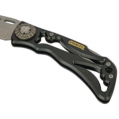 STANLEY 0-10-253 Skeleton Pocket Knife for Home & Professional Use Ideal for Cutting Into Multiple Surfaces, YELLOW & BLACK STANLEY 0-10-253 Skeleton Pocket Knife for Home & Professional Use Ideal for Cutting Into Multiple Surfaces, YELLOW & BLACK