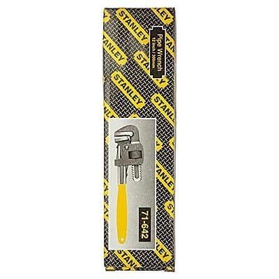 STANLEY 71-642 12'' 300 mm Stilson Type Pipe Wrench Ideal for Construction & Heavy-Duty Applications for Industrial & Professional Use, YELLOW & BLACK STANLEY 71-642 12'' 300 mm Stilson Type Pipe Wrench Ideal for Construction & Heavy-Duty Applications for Industrial & Professional Use, YELLOW & BLACK