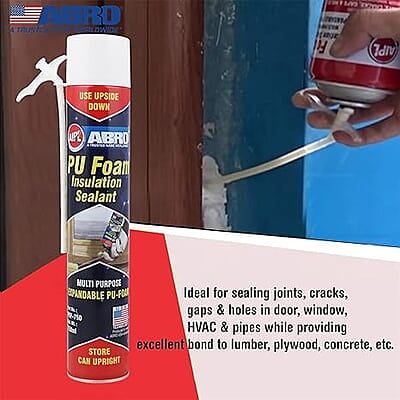 ABRO PUF-750 2 x 750ml Multipurpose Expandable PU Foam Insulation Sealant Spray for Window, Tile, Door & AC Gaps (2 Pcs, 750ml) ABRO PUF-750 2 x 750ml Multipurpose Expandable PU Foam Insulation Sealant Spray for Window, Tile, Door & AC Gaps (2 Pcs, 750ml)