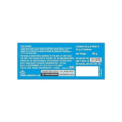 Pidilite FEVITITE SUPER STRONG EPX ADH[ 90 G ]| Two Component (Resin and Hardener) Epoxy Adhesive. | Sets in 4 hours.