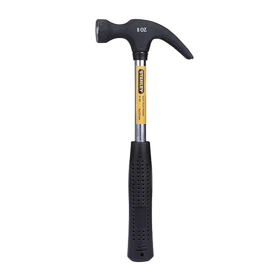 STANLEY 51-152 Claw Hammer with Steel Shaft for Masonry, Woodwork, Fittings for Home, DIY, Mechanic, Industrial & Professional Use, GREY & BLACK STANLEY 51-152 Claw Hammer with Steel Shaft for Masonry, Woodwork, Fittings for Home, DIY, Mechanic, Industrial & Professional Use, GREY & BLACK