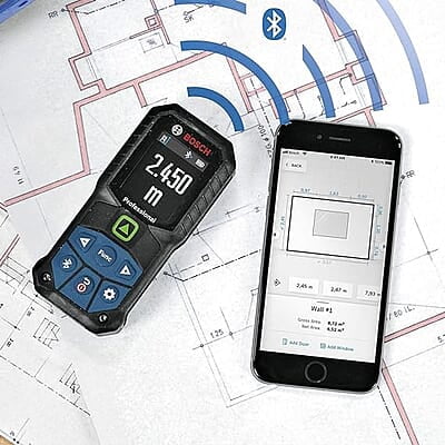 Bosch GLM 50-27 CG Bluetooth Enabled 50M Range Laser Distance Meter with Color Backlit Display Bosch GLM 50-27 CG Bluetooth Enabled 50M Range Laser Distance Meter with Color Backlit Display