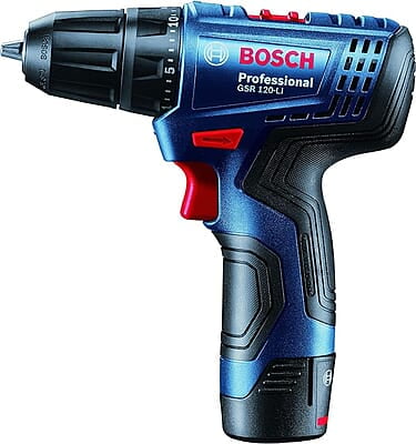 Bosch Professional GSR 120-LI Cordless Drill Driver, 12V, 10 mm Chuck with 1 x GBA 12V 2.0Ah Battery, 1 x GAL 1210 CV Charger & Carrying Case, Blue Bosch Professional GSR 120-LI Cordless Drill Driver, 12V, 10 mm Chuck with 1 x GBA 12V 2.0Ah Battery, 1 x GAL 1210 CV Charger & Carrying Case, Blue